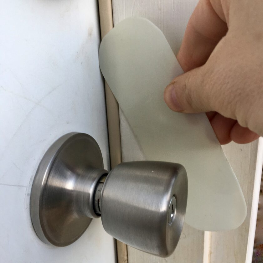 Material used to shim a door.