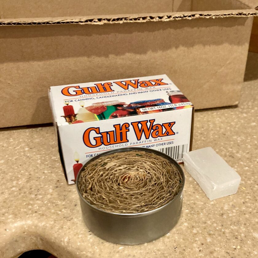 VINTAGE GULF WAX HOUSEHOLD PARAFFIN WAX 16 OZ